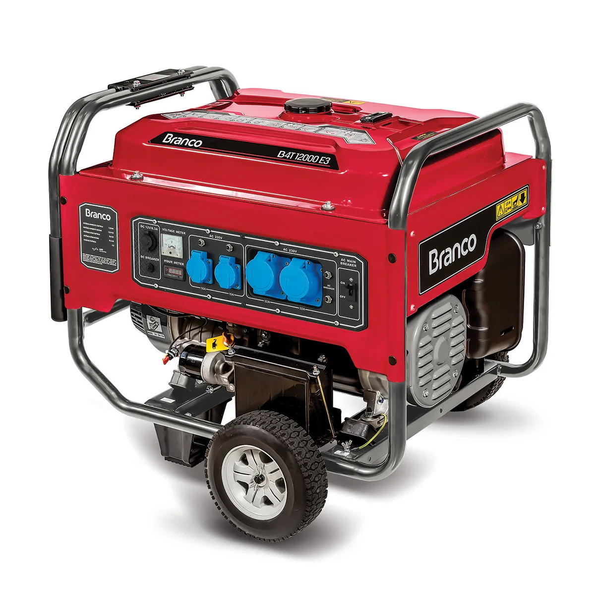 Gerador 12 kVA gasolina monofásico — Branco B4T 12000E — locação CLM MS