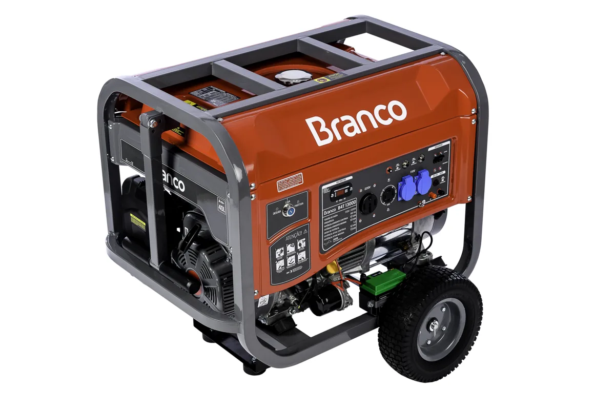 Gerador 13 kVA gasolina — Branco / Buffalo — locação CLM MS