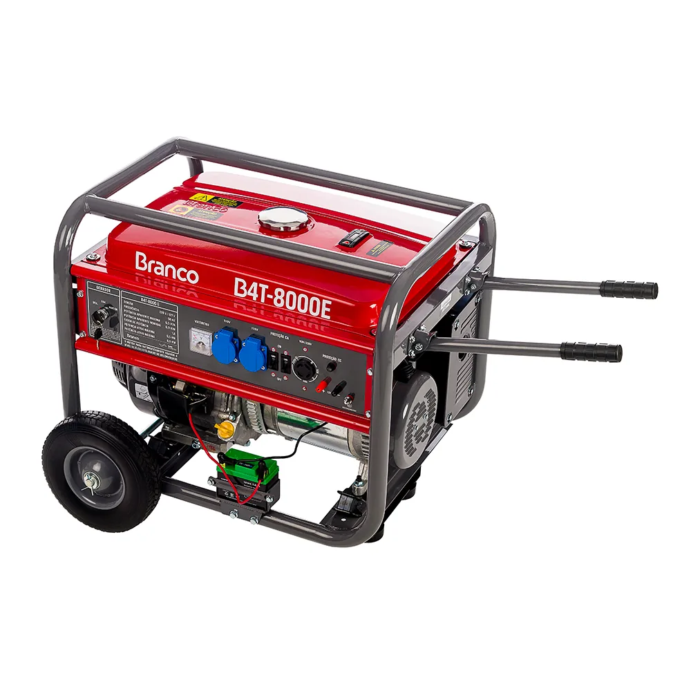Gerador 8 kVA gasolina monofásico — Branco / Buffalo — locação CLM MS