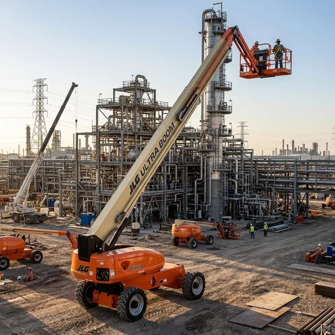 Plataforma telescópica JLG 1350SJP — 43m — locação CLM MS