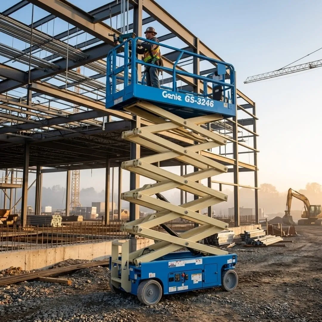 Plataforma tesoura Genie GS3246 — 12m — locação CLM MS