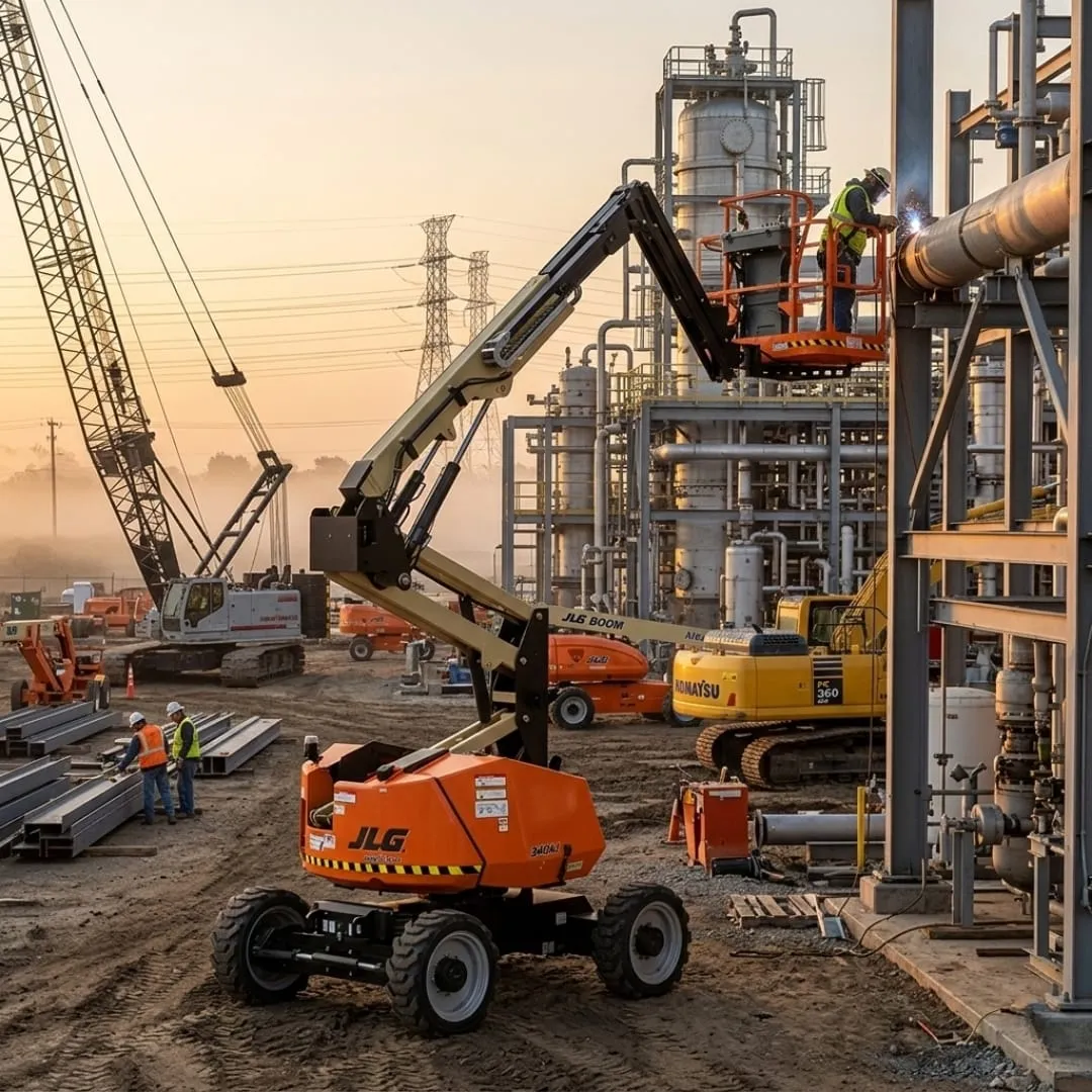 Plataforma articulada JLG 340AJ — 12m — locação CLM MS