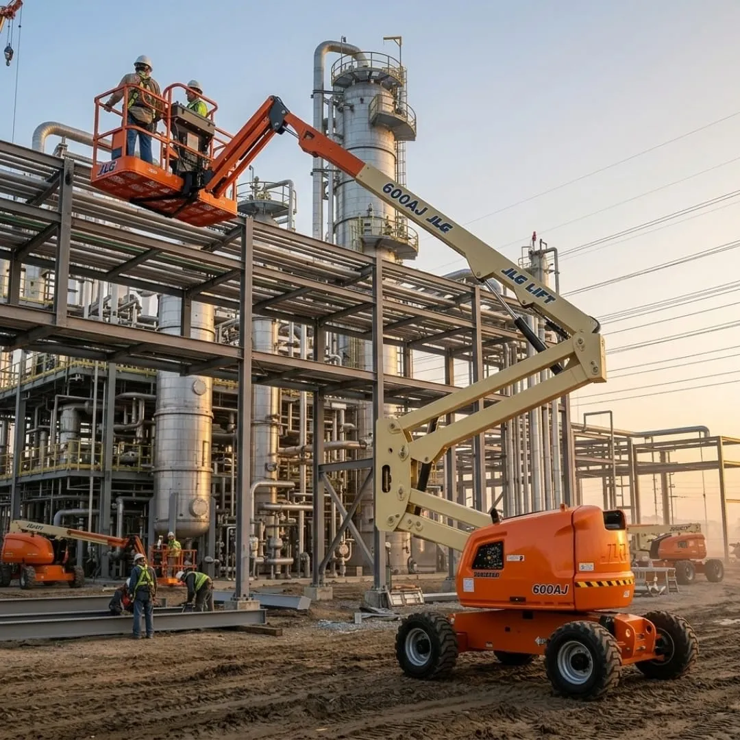 Plataforma articulada JLG 600AJ — 20m — locação CLM MS