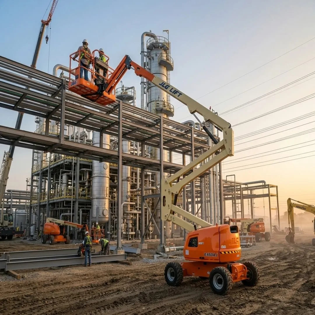 Plataforma articulada elétrica JLG E450AJ — 16m — locação CLM MS
