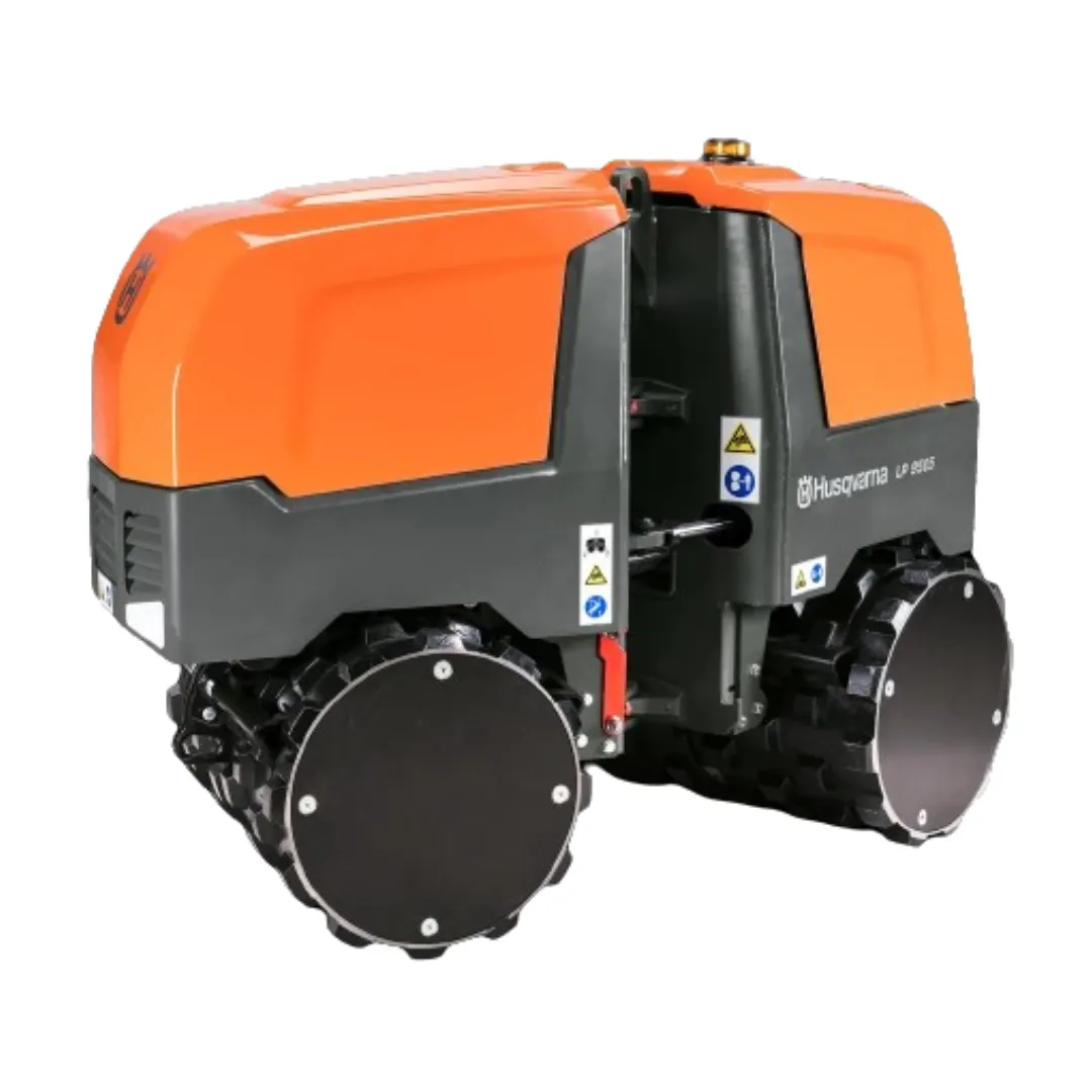 Rolo compactador pé-de-carneiro — Husqvarna LP 9505 — locação CLM MS
