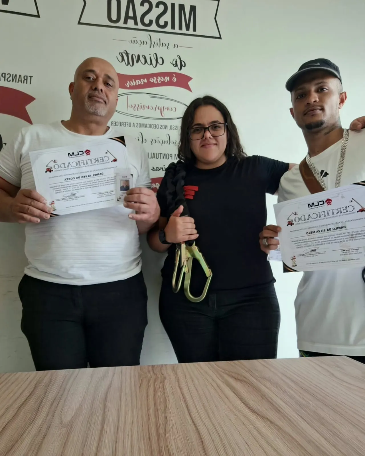 Alunos com certificado CLM de operador de plataforma