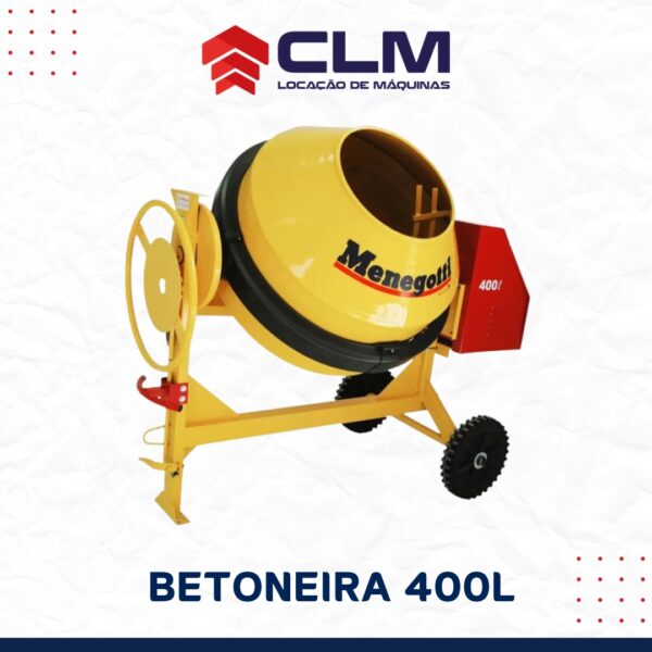 Locação de BETONEIRA 400 LITROS ELÉTRICA
