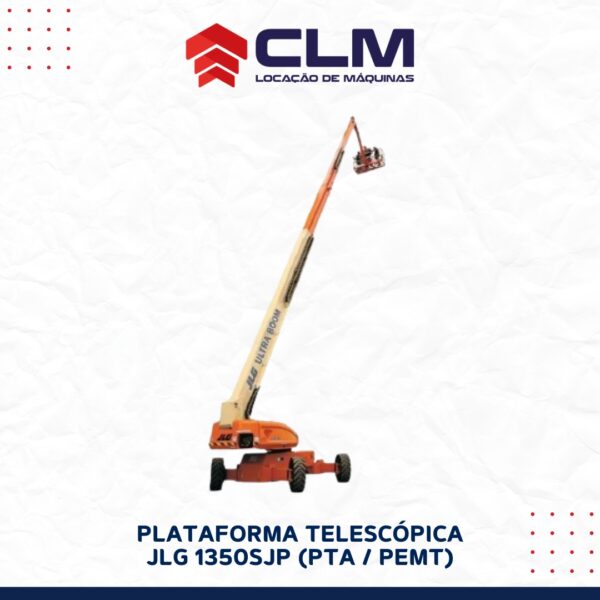 Locação de PLATAFORMA TELESCÓPICA JLG 1350SJP (PTA / PEMT)