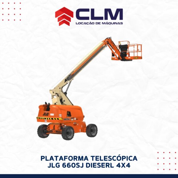 Locação de PLATAFORMA TELESCÓPICA JLG 660SJ DIESEL 4X4 (PTA PEMT)