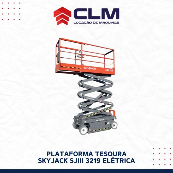 Locação de PLATAFORMA TESOURA SKYJACK SJIII 3219 ELÉTRICA (BATERIA)