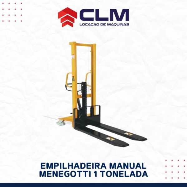 Locação de EMPILHADEIRA MANUAL MENEGOTTI MEM 1 TONELADA