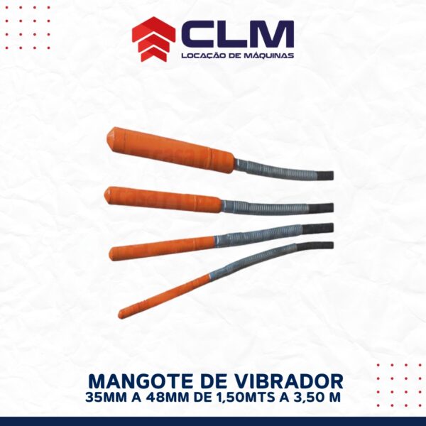 Locação de MANGOTE DE VIBRADOR DE IMERSAO 35MM A 48MM de 1,50mts a 3,50 mts