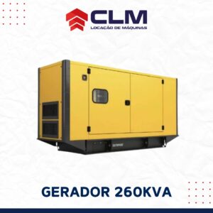 Locação de GERADOR 260 KVA – CATERPILLAR A DIESEL